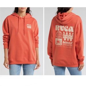NWT RVCA At Ease Graphic Print Hoodie